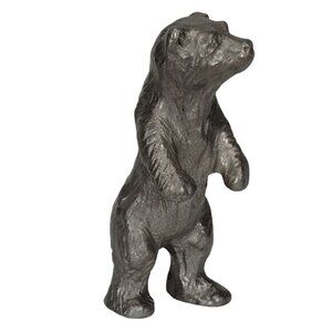 Vintage Pewter Bear Figurine Miniature 2" High Freestanding Collectible Decor